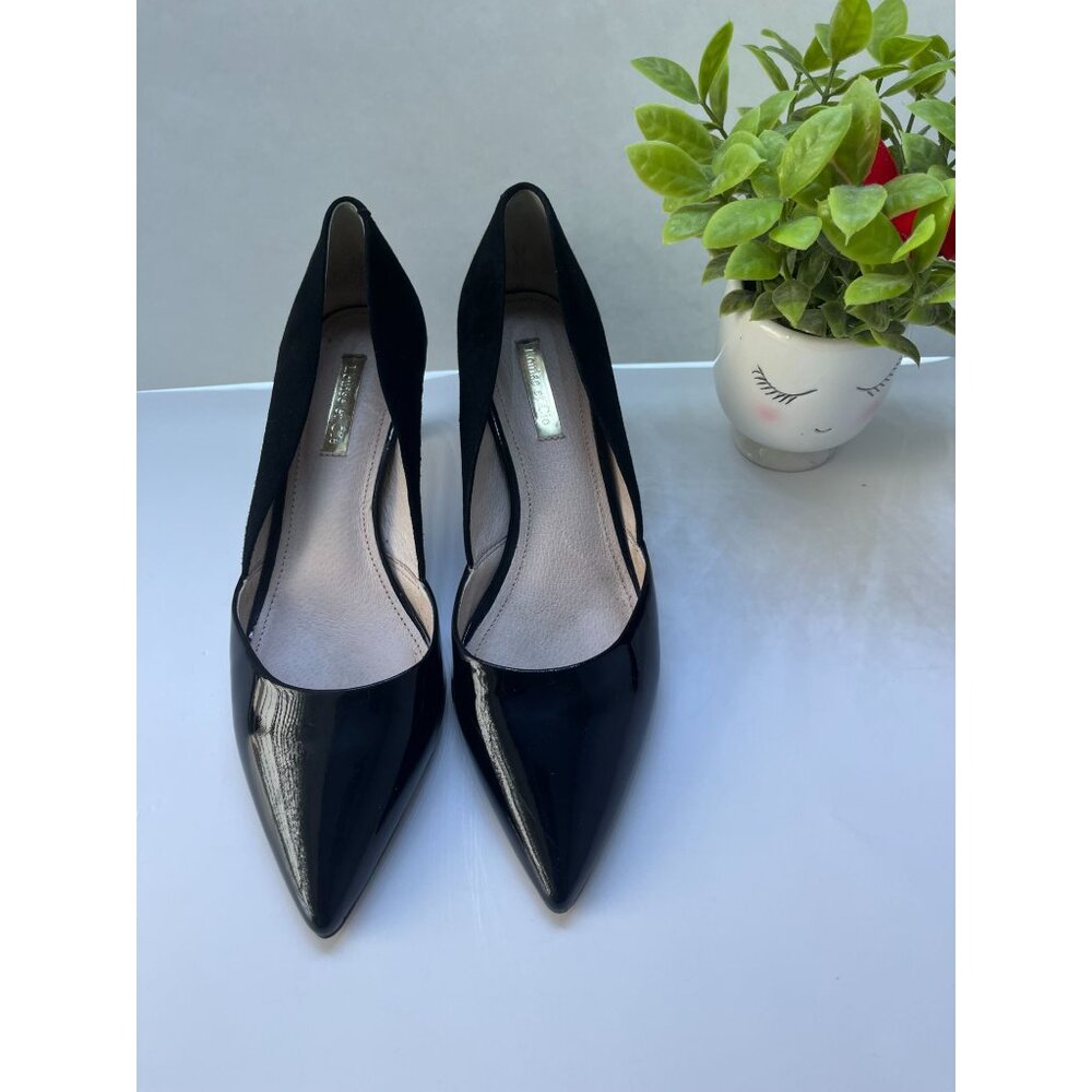 Louise et cie, women'S Black Leather pump Stilettos In size 7 - Picture 8 of 11